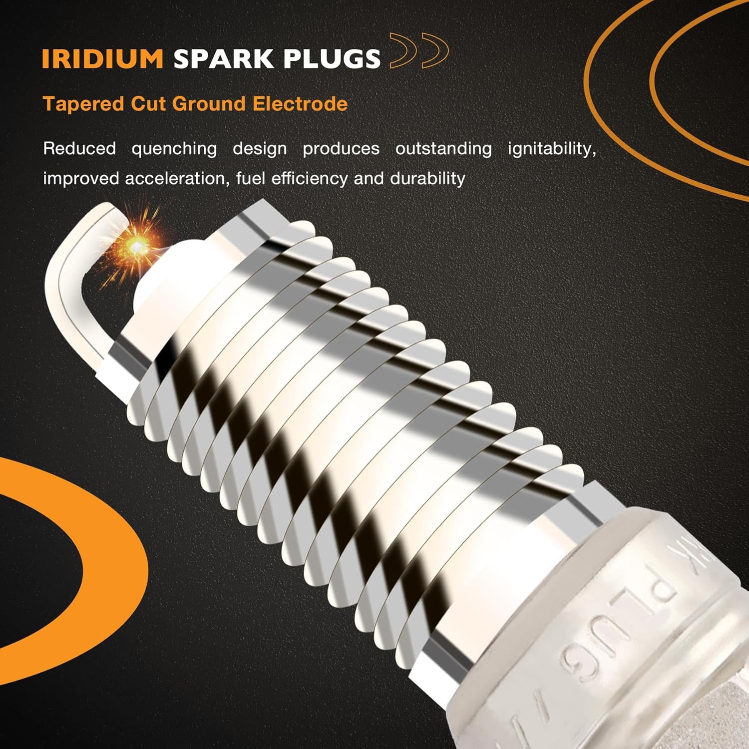 HQPASFY Ignition Coil Pack & Iridium Spark Plugs Set of 6 Compatible with Buick Enclave Lacrosse, Cadillac SRX ATS, Chevy Malibu Impala, GMC Suzuki Saturn Saab V6 3.0L 3.6L Replace# UF569, GN10494